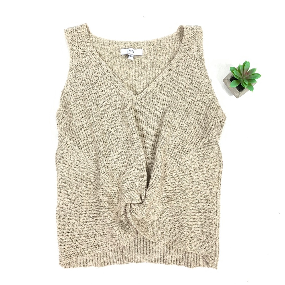 Fate Twisted Knit Sweater Tank size S